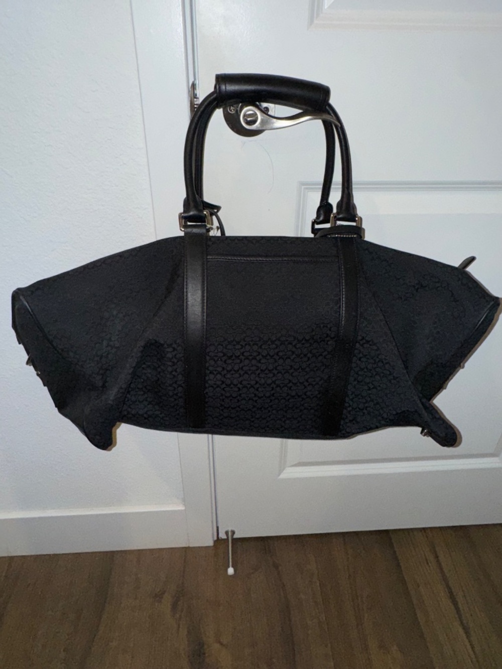 NWT Coach F77013 XL Signature C Duffle Travel Bag w/ Strap, Padlock & Key - Picture 3 of 16